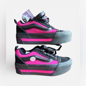 Vans Pink and Black Platform Sneakers, size 5.5 ( brand new)